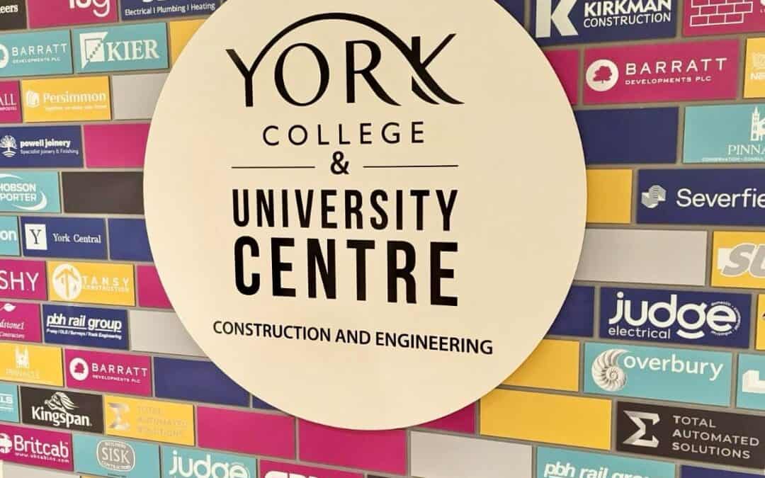 Cara Brickwork in Yorkshire has sponsored two bricks on the entrance wall of York College’s new Construction and Engineering Facility.